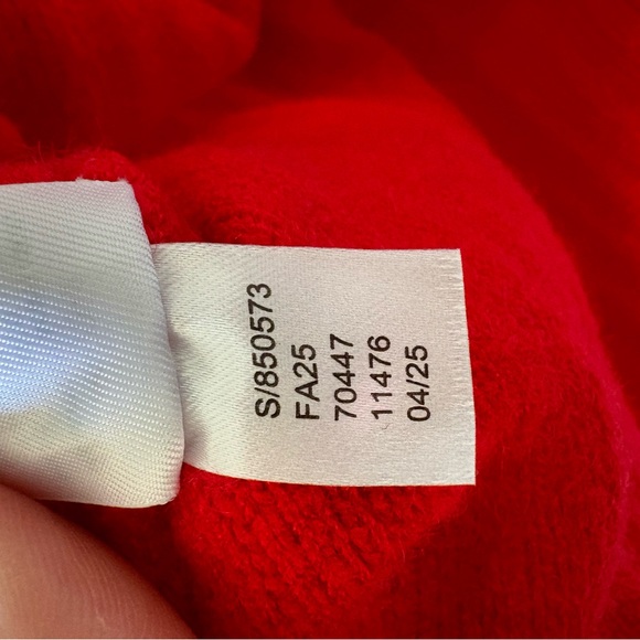 Ann Taylor Ribbed Sweater Jacket Iconic Red Size Medium Fall 2025 Collection - Picture 9 of 10